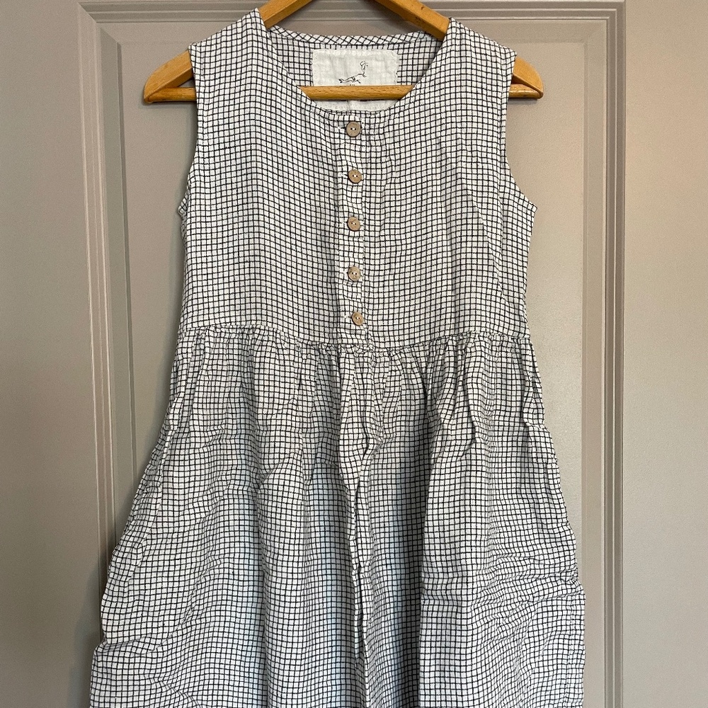 Not Perfect Linen | XS Mama dress in Small Checks
